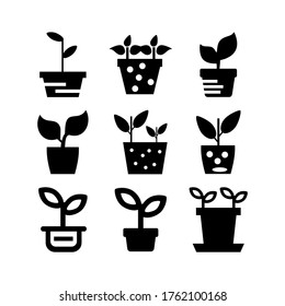 plant  icon or logo isolated sign symbol vector illustration - Collection of high quality black style vector icons
