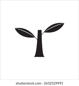 Pflanzensymbol Logo, Vektorgrafik