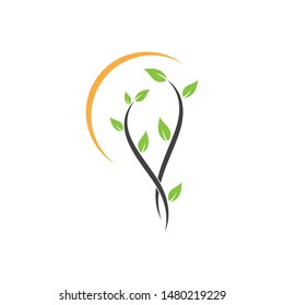 plant icon logo vector illustration design template