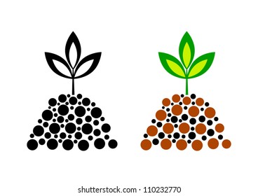 Plant icon on white background