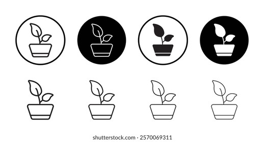 plant icon Outline vector for web ui