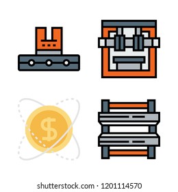 plant icon set. vector set about industrial robot and investment icons set.