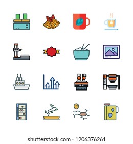 plant icon set. vector set about growth, oil, rice and image icons set.