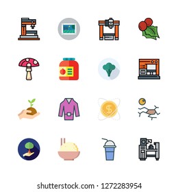 plant icon set. vector set about reforestation, drought, mushroom and conserve icons set.