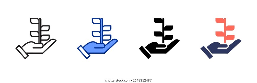 Plant icon sheet multiple style collection