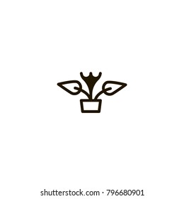 plant icon. sign design