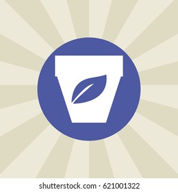 plant icon. sign design. background
