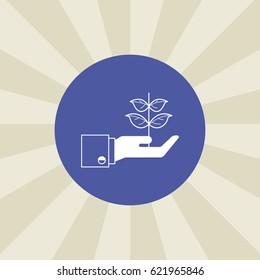 plant icon. sign design. background
