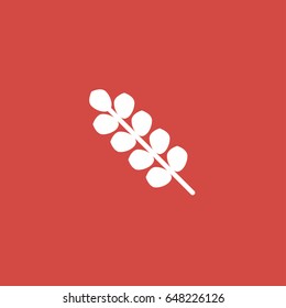 plant icon. sign design. red background