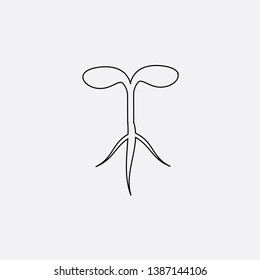 plant icon sign signifier vector
