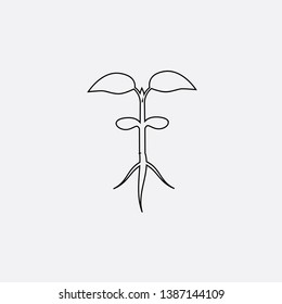 plant icon sign signifier vector