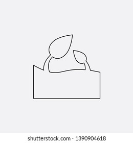 plant icon sign signifier vector