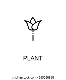Plant icon. Single high quality outline symbol for web design or mobile app. Thin line sign for design logo. Black outline pictogram on white background