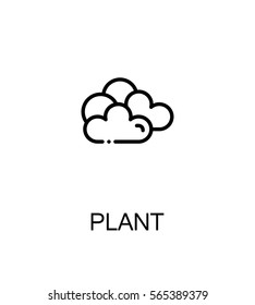 Plant icon. Single high quality outline symbol for web design or mobile app. Thin line sign for design logo. Black outline pictogram on white background