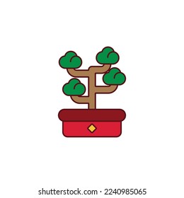 the plant icon is suitable for your web, apk or project with a chinese new year theme