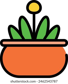 Plant icon symbol vector image