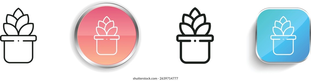 plant icon. Thin Linear, Regular and Button Style Design Isolated On White Background
