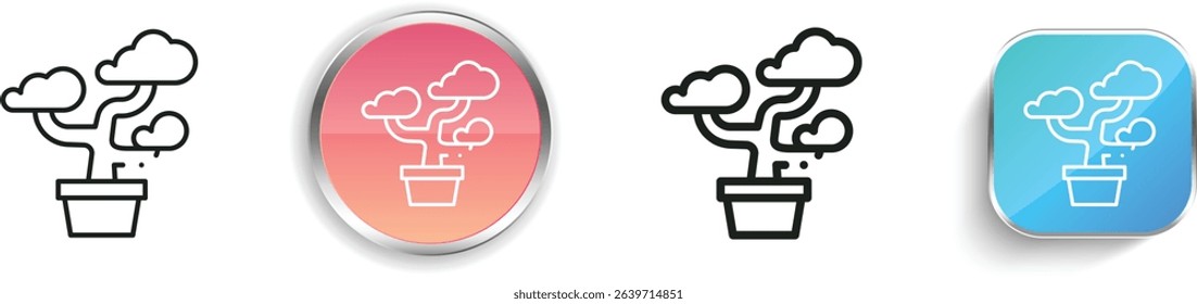 plant icon. Thin Linear, Regular and Button Style Design Isolated On White Background