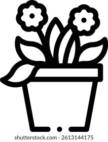 plant icon. Thin Linear Style Design Isolated On White Background