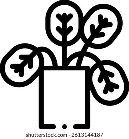 plant icon. Thin Linear Style Design Isolated On White Background