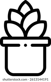plant icon. Thin Linear Style Design Isolated On White Background