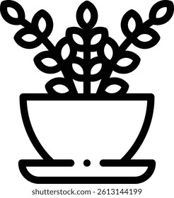 plant icon. Thin Linear Style Design Isolated On White Background