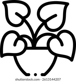 plant icon. Thin Linear Style Design Isolated On White Background