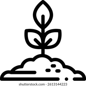 plant icon. Thin Linear Style Design Isolated On White Background