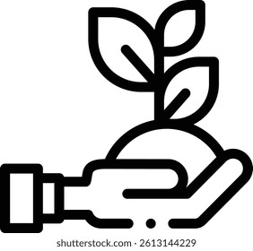 plant icon. Thin Linear Style Design Isolated On White Background