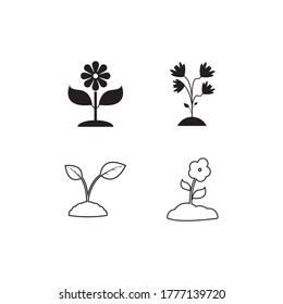 plant icon  vector design illustration background