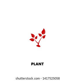plant icon. plant vector design. sign design. red color