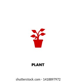 plant icon. plant vector design. sign design. red color