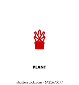 plant icon. plant vector design. sign design. red color