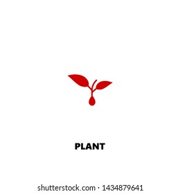 plant icon. plant vector design. sign design. red color