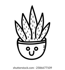 plant Icon vector design template nd illustration with editbale stroke

