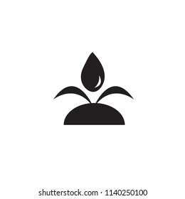 Plant icon vector, filled flat sign, solid pictogram isolated on white. Sprout symbol, logo illustration.