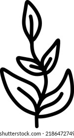 Plant icon vector glyph symbol for nature, ecology and environment in a flat color glyph illustration