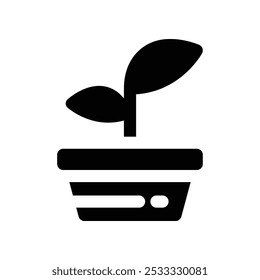plant icon. vector glyph icon for your website, mobile, presentation, and logo design.