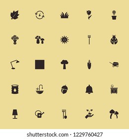 plant icon. plant vector icons set renewable energy, grass, flower pot and tree