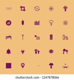 plant icon. plant vector icons set sunflower, bookcase flower pot, laptop desk and renewable energy