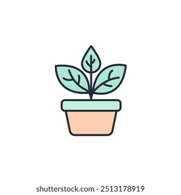 plant icon vector illustration. plant symbol isolated on white background