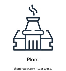 Plant icon vector isolated on white background, Plant transparent sign , thin symbols or lined elements in outline style