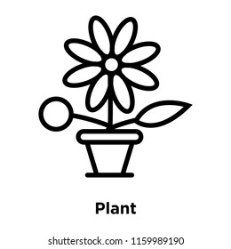 Plant icon vector isolated on white background, Plant transparent sign , line or linear sign, element design in outline style