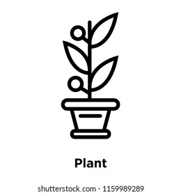 Plant icon vector isolated on white background, Plant transparent sign , line or linear sign, element design in outline style