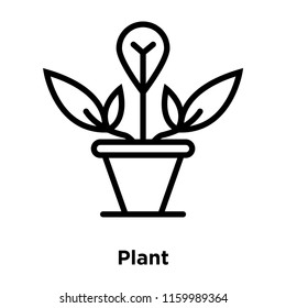 Plant icon vector isolated on white background, Plant transparent sign , line or linear sign, element design in outline style