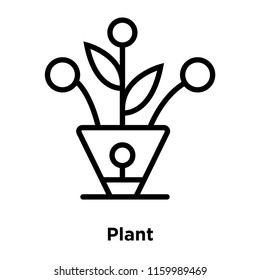 Plant icon vector isolated on white background, Plant transparent sign , line or linear sign, element design in outline style
