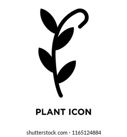 Plant icon vector isolated on white background, Plant transparent sign , dark pictogram