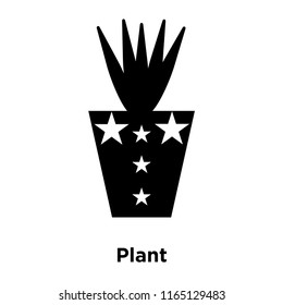 Plant icon vector isolated on white background, Plant transparent sign , black symbols