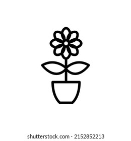 Plant Icon Vector Isolated on White Artboard