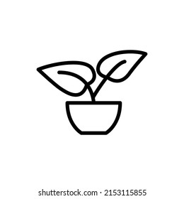 Vector de icono de planta aislado en tablero de anuncios blanco